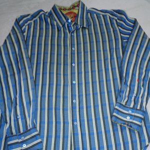 ROBERT GRAHAM BUTTON DOWN DRESS SHIRT
